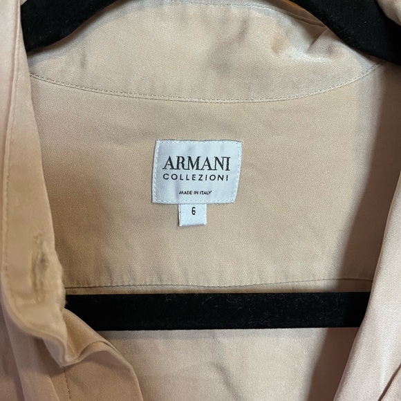 Vintage silk Armani blouse, size 6/S - Picture 1 of 3